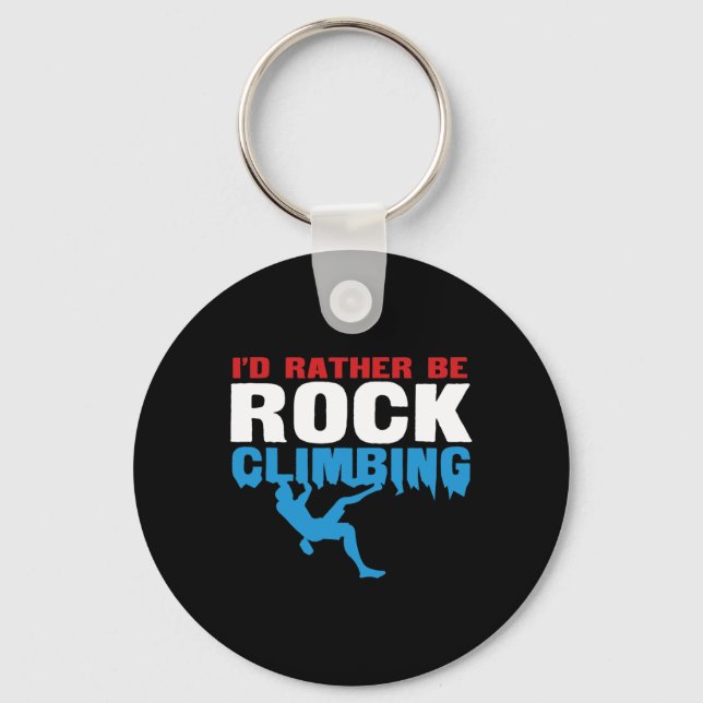 Chaveiro Eu Preferiria Estar Escalando Bouldering  (Frente)