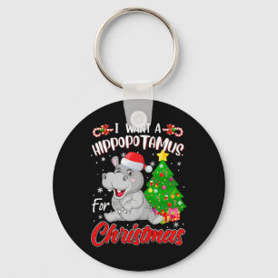 Chaveiro Eu Quero Um Hippopotamus Para O Natal Pajama Xmas