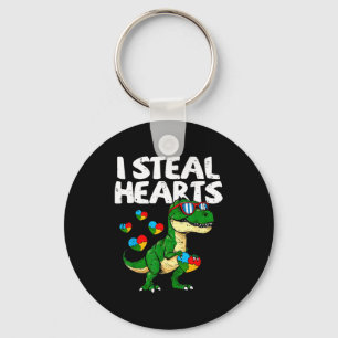 Chaveiro Eu Roubo Corações T-rex Puzzle Conscientização do