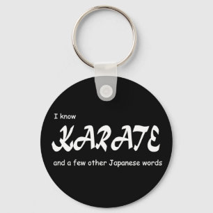Chaveiro Eu sei o karaté e as outras palavras do japonês.