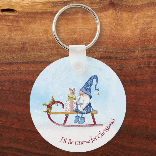 Chaveiro Eu serei o Gnomo para o Natal Feriado (Frente)