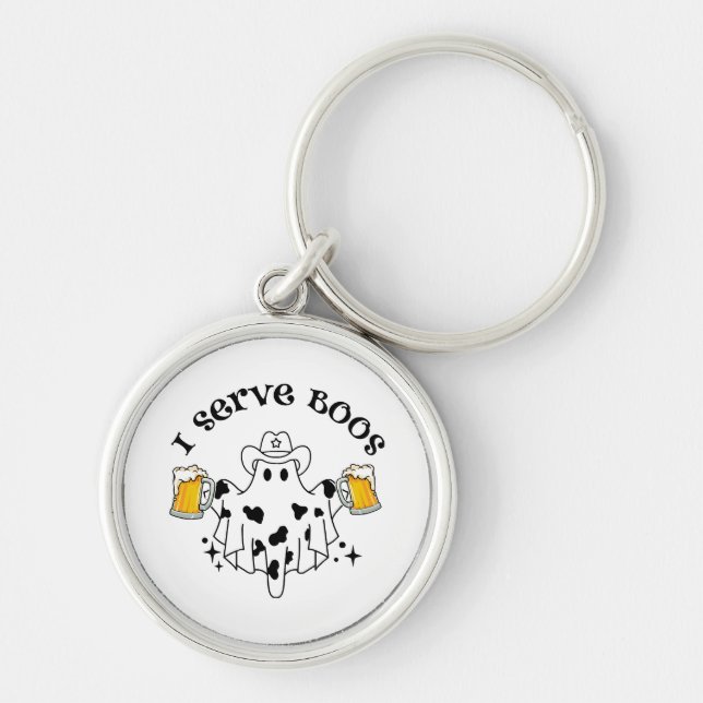 Chaveiro Eu sirvo Boos! Barman assustador  (Frente)