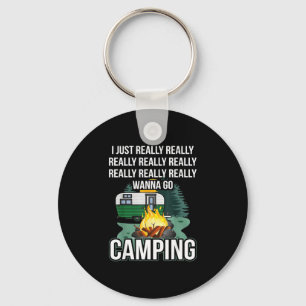 Chaveiro Eu só quero muito mesmo ir acampar