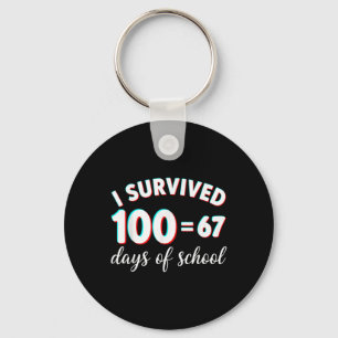 Chaveiro Eu Sobrevivi 100 Dias De Escola Engraçado 67 Meme