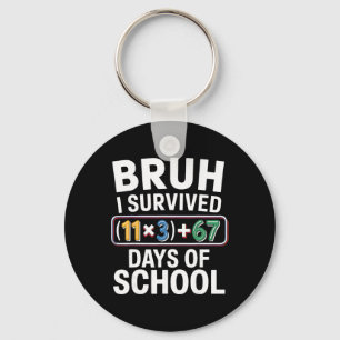 Chaveiro Eu Sobrevivi 100 Dias na Escola Bruh Equação Matem