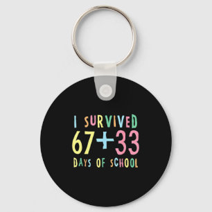 Chaveiro Eu Sobrevivi 67 + 33 Dias De Escola Matemática do