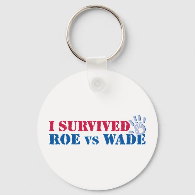 Chaveiro Eu sobrevivi a Roe vs Wade (mão) (Frente)