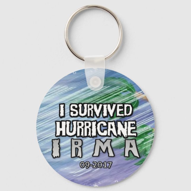 Chaveiro Eu sobrevivi ao furacão Irma (Frente)