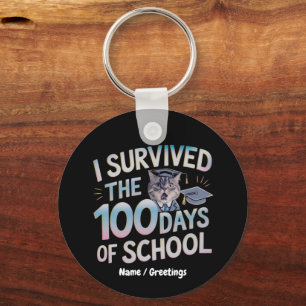 Chaveiro Eu Sobrevivi aos 100 Dias de Escola - Celebre 100 