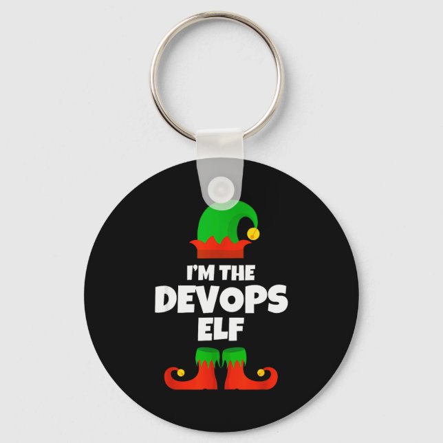 Chaveiro Eu Sou A Família De Elfo Devops De Pijama Natal In (Frente)
