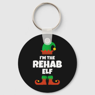 Chaveiro Eu sou a família Rehab Elf Pajama Natal Engraçado