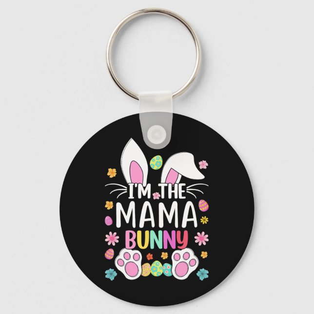 Chaveiro Eu Sou a Mamãe Coelhinha Orelhas de Coelho da Pásc (Frente)