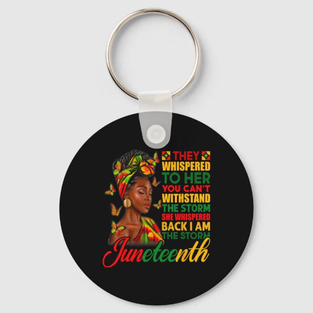 Chaveiro Eu Sou A Tempestade Mulheres Meninas Juneteenth Mê (Frente)