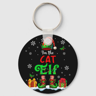 Chaveiro Eu sou Cat Elf Natal Elf Família de Fatos