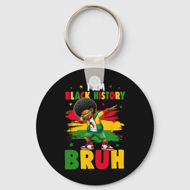 Chaveiro Eu Sou História Negra Bruh Dabbing Kid História Ne (Frente)