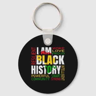 Chaveiro Eu Sou História Negra Mês da História Afro-America
