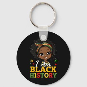 Chaveiro Eu Sou Mês da História Negra Afro-Americano Negro