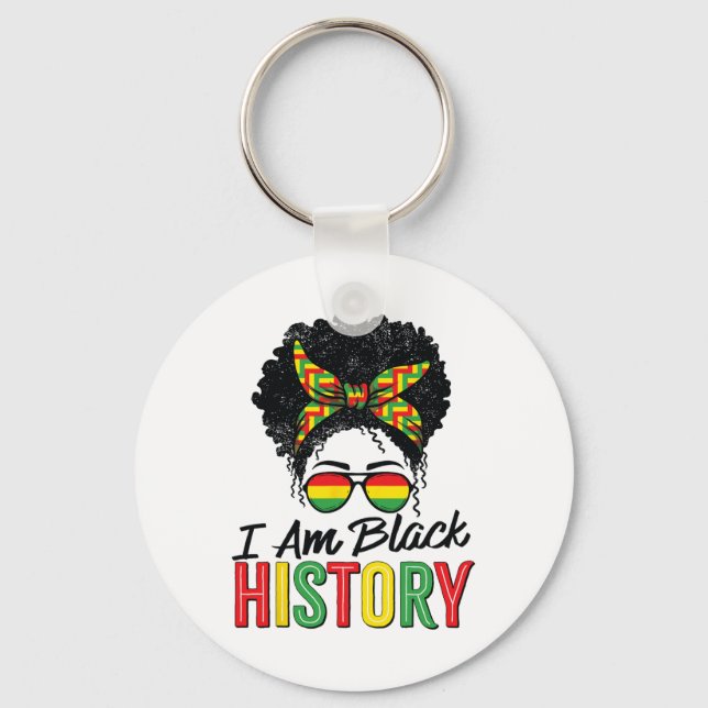 Chaveiro Eu Sou Mês da História Negra Mulheres Africanas Me (Frente)