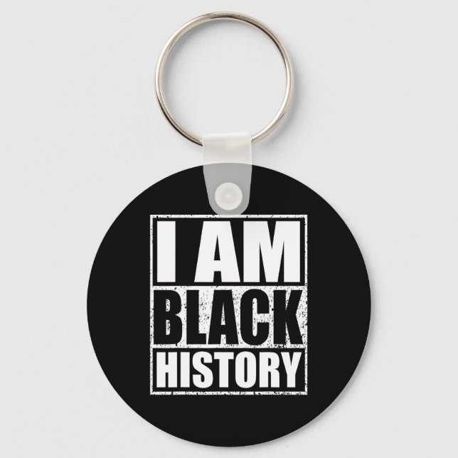Chaveiro Eu Sou Mês da História Negra Orgulho Afro-American (Frente)