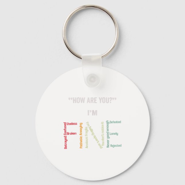 Chaveiro Eu sou o assistente de saúde mental para prevenção (Frente)