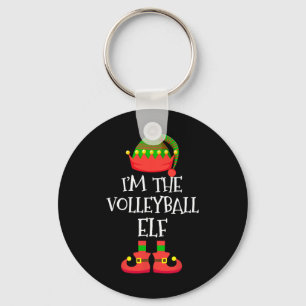 Chaveiro Eu sou o Esquadrão Elfo de Natal de Voleibol
