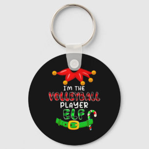Chaveiro Eu sou o jogador de vôlei Elf Xmas Costumes Elf Lo