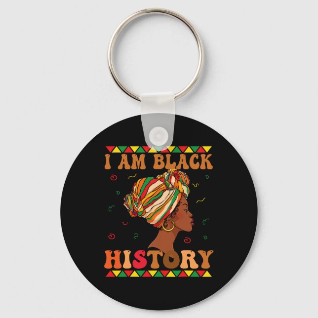 Chaveiro Eu Sou O Mês Da História Negra Afro-Americano Para (Frente)