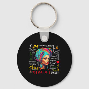 Chaveiro Eu Sou o Mês da História Negra Mulher Menina Afro