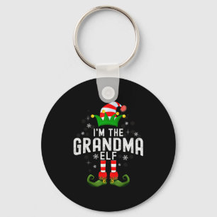Chaveiro Eu Sou O Traje de Natal da Família de Vovó Elf Pjs