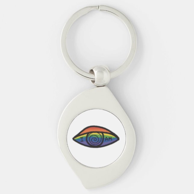 Chaveiro EU SOU Orgulho Arco-íris (Frente)