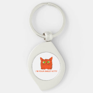 Chaveiro Eu Sou Seu Gatinho Fofo - Gato Vermelho pela artis