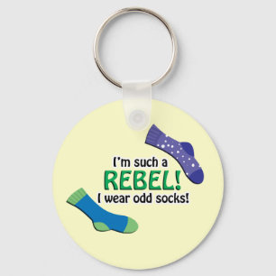 Chaveiro Eu sou tal rebelde, mim visto meias impares!