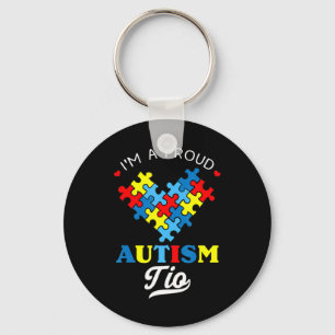 Chaveiro Eu sou um Autismo Orgulhoso Tio - Perfeito para ti
