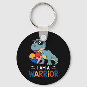 Chaveiro Eu Sou Um Guerreiro Autismo Meninos Família Dinoss