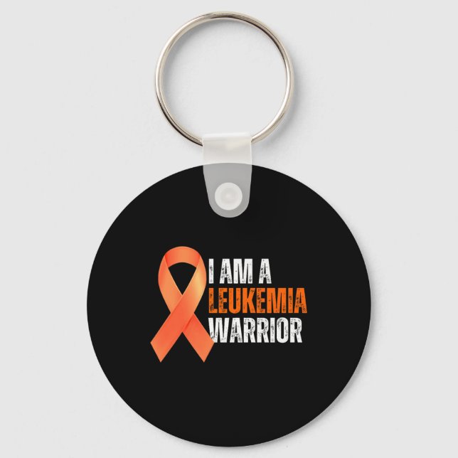 Chaveiro Eu Sou Um Guerreiro da Leucemia Conscientização do (Frente)