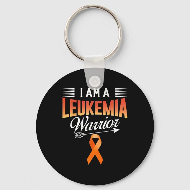 Chaveiro Eu Sou Um Guerreiro da Leucemia Conscientização do (Frente)