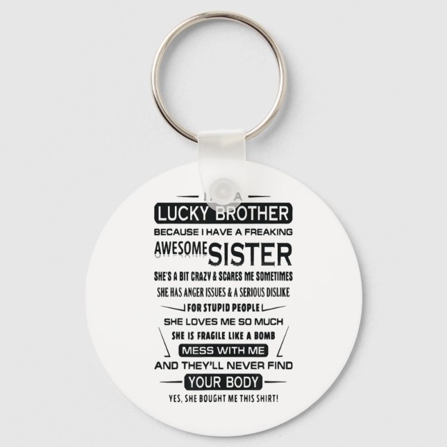 Chaveiro Eu Sou Um Irmão Feliz Presente De Natal Para Irmão (Frente)