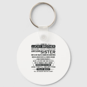 Chaveiro Eu Sou Um Irmão Sortudo Presente Para Irmão