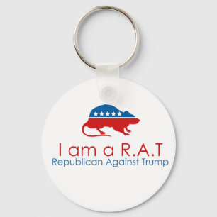 Chaveiro Eu sou um R.A.T. Republicano Contra Trump