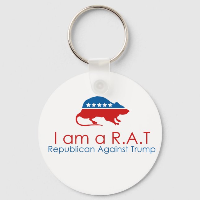 Chaveiro Eu sou um R.A.T. Republicano Contra Trump (Frente)
