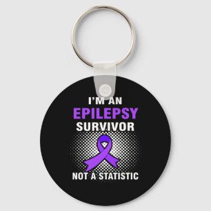 Chaveiro Eu sou um sobrevivente EPILEPSY Cancer de Epilepsi