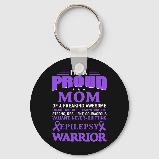 Chaveiro Eu sou uma mãe orgulhosa, a consciência da epileps (Frente)