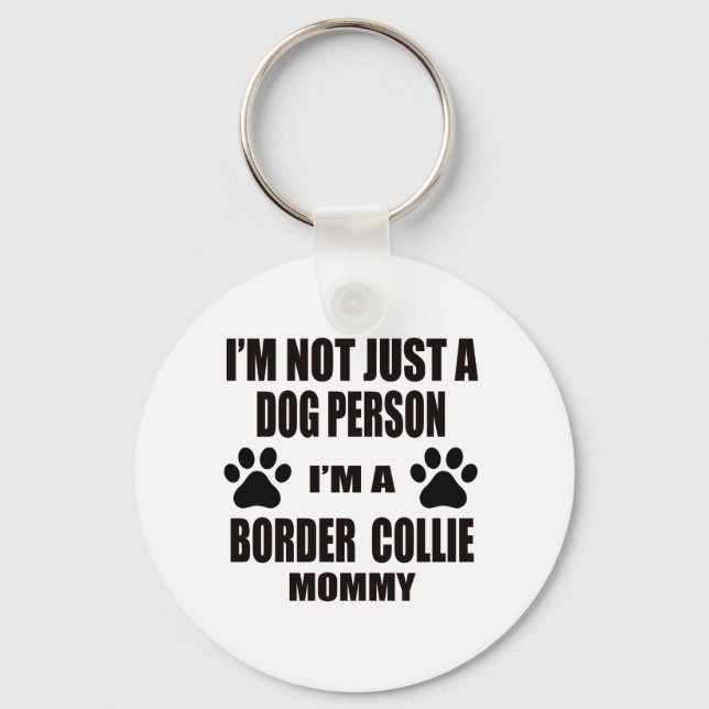 Chaveiro Eu sou uma Mamãe de Collie de Fronteira (Frente)