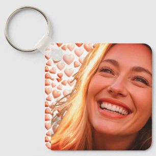 Chaveiro Eu Te Amo + A Noiva Com Corações Ao Fundo