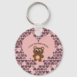 Chaveiro Eu te amo Beary Much! Fundo do Coração