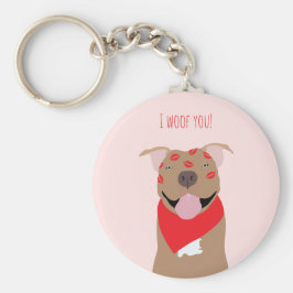 Chaveiro Eu Te Amo Beijos De Bulldog Americano