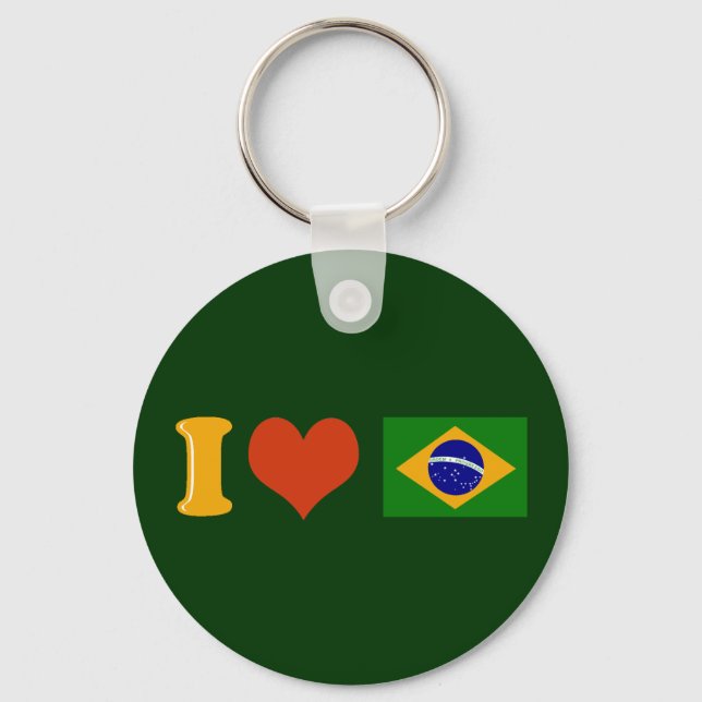 Chaveiro Eu te amo Brasil (Frente)