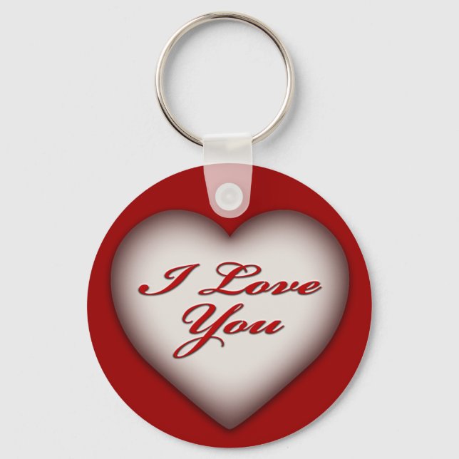 Chaveiro Eu Te Amo Coração (Frente)