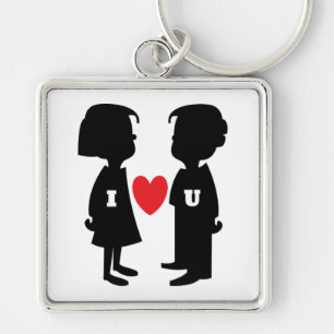CHAVEIRO "EU TE AMO" GAROTO E GAROTA