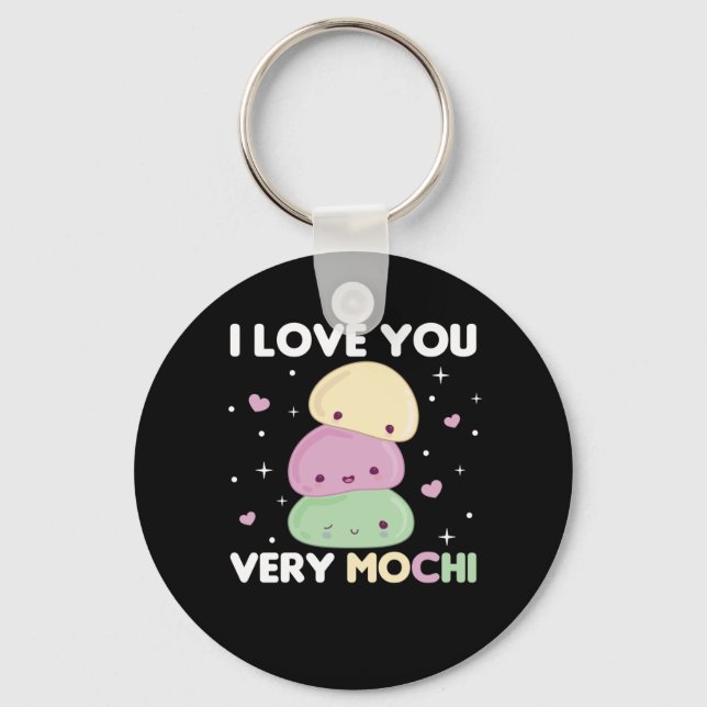 Chaveiro Eu Te Amo Muito Mochi - Sorvete Kawaii Mochi (Frente)